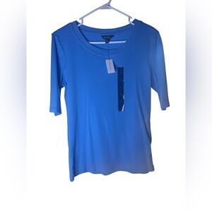 💙 Banana Republic Ribbed Elbow Sleeve Top – NWT 💙